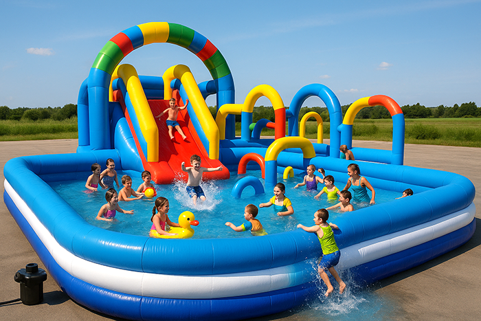 Большой надувной бассейн