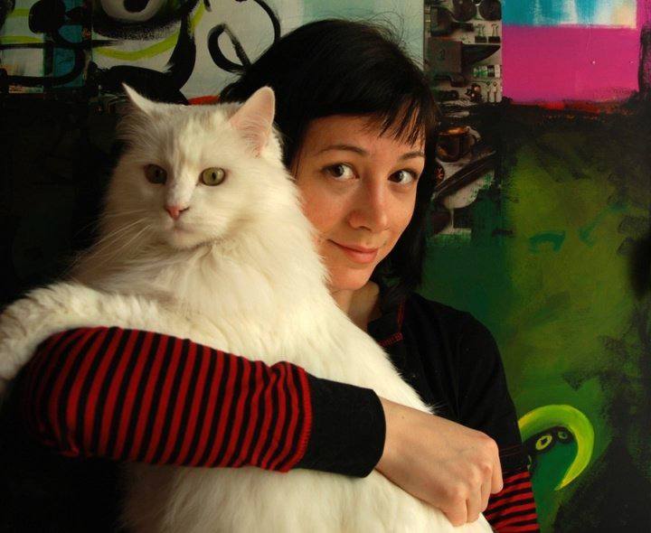 Яна Франк с котом Фёдором