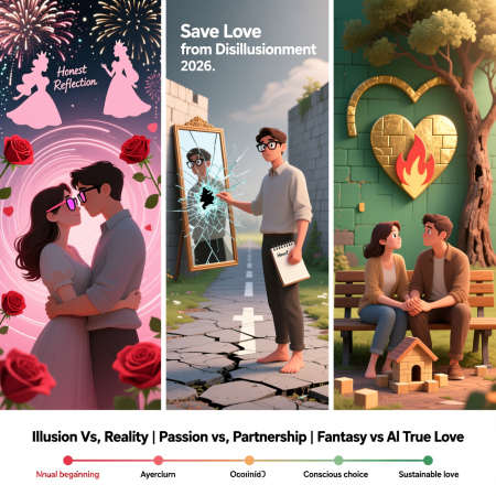 <img src="save-love-from-disillusionment-2026.jpg" alt="Save love: journey from passionate illusions to real partnership with trust and mutual work">