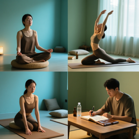 <img src="managing-anxiety-2026-techniques.jpg" alt="Practical techniques for managing anxiety and stress in 2026 including meditation and breathing exercises">