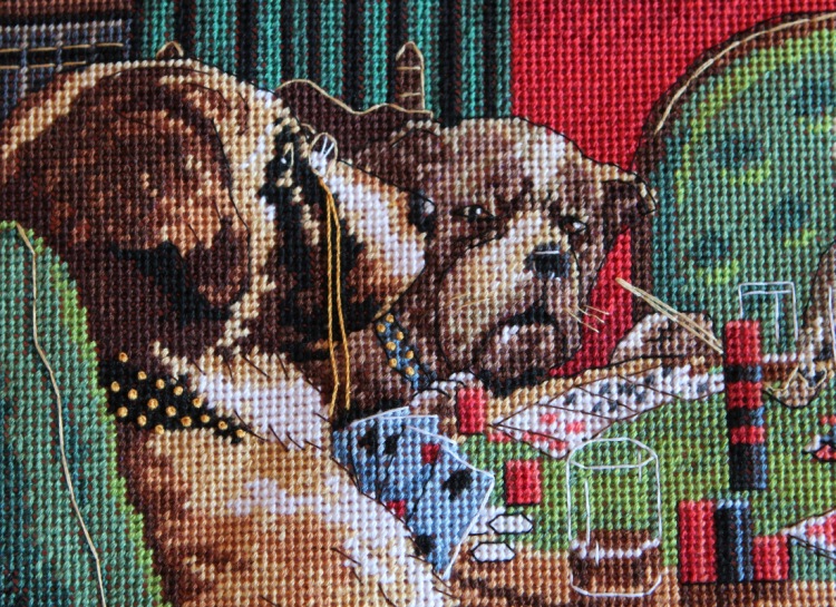 Схема вышивки «Собаки играют в покер» - Схемы автора «annarais» - Вышивка крестом
