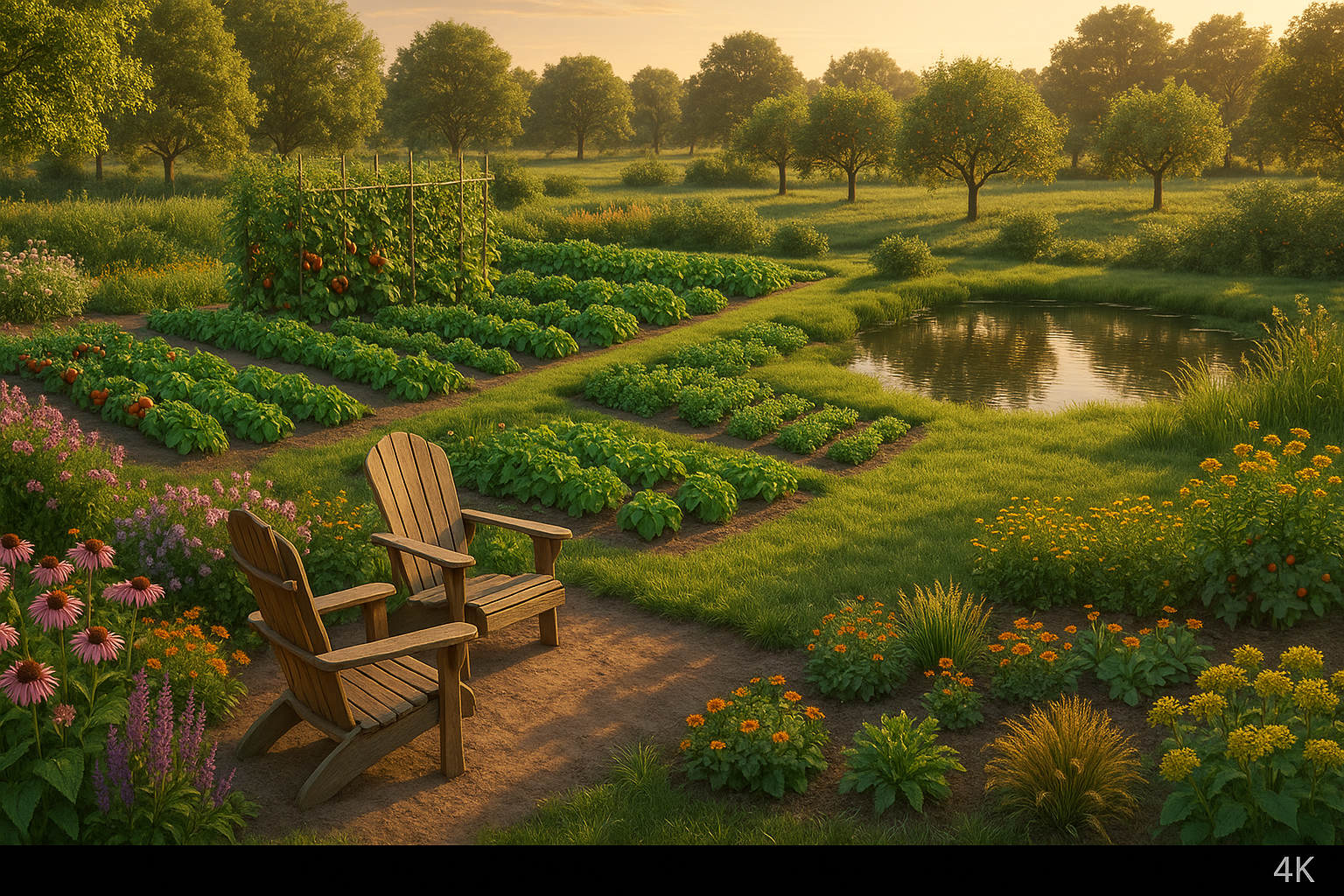 Схема планировки участка 10 соток с домом, баней и зоной отдыха