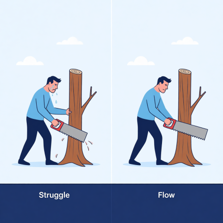 <img src="productivity-struggle-vs-flow.png" alt="Productivity as a sharp tool vs dull struggle concept">