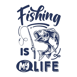 принт рыбака Fishing is my life