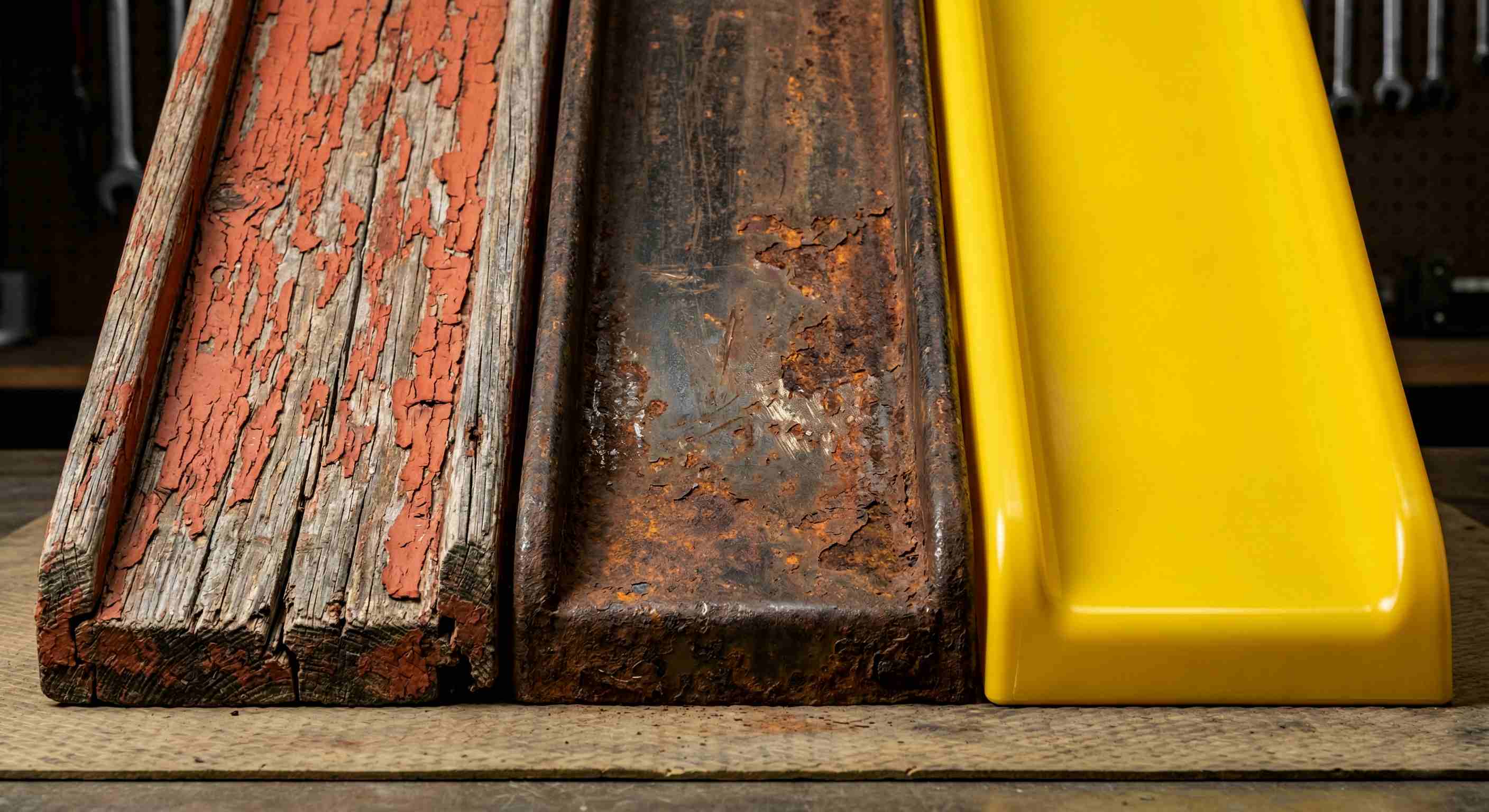 Сравнение материалов: дерево, металл, пластик