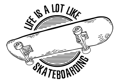 принт Skate for life