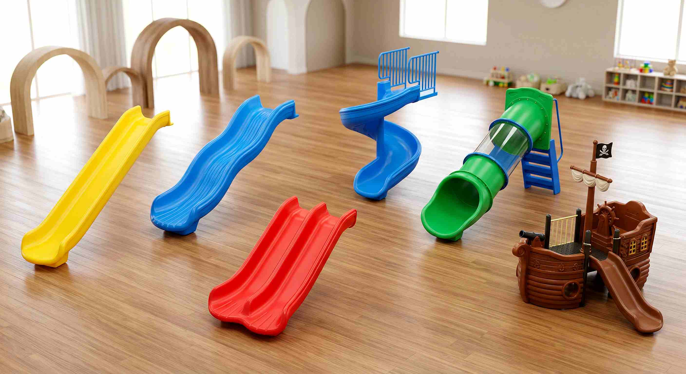 Виды горок для детских центров