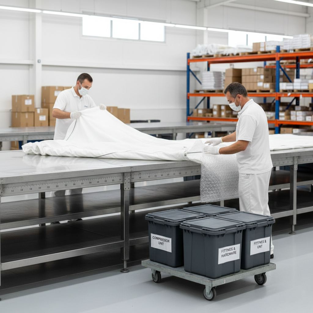 Процесс упаковки пневмоангара