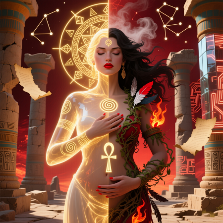 <img src="sacred-feminine-archetype-integration-2026.jpg" alt="Woman embodying integrated sacred and sensual feminine archetypes wholeness and spiritual power">