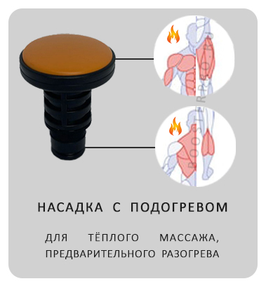 Массажная насадка с подогревом для тёплого массажа