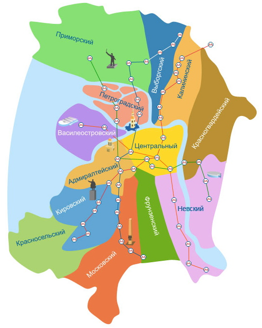 Санкт петербург границы районов города. Районы СПБ на карте. Карта Санкт-Петербурга с районами города. Районы Санкт-Петербурга на карте с границами и метро. Карта СПБ по районам города границы.
