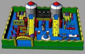 Рис.8. Исправленный макет надувного батута “Космос”. Вид спереди.