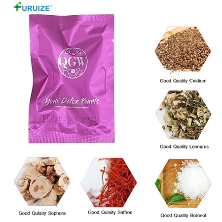 Фитотампон QGW Furuize Yonu detox pearls. Фитосостав