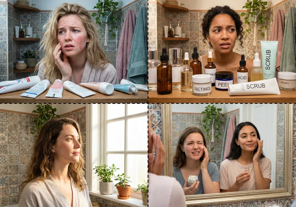 Ошибки использования кислот для лица