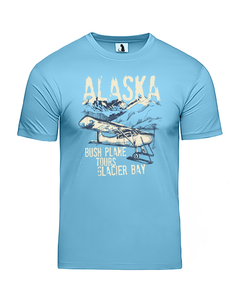 Футболка с самолетом Alaska Glacier bay unisex классического прямого кроя