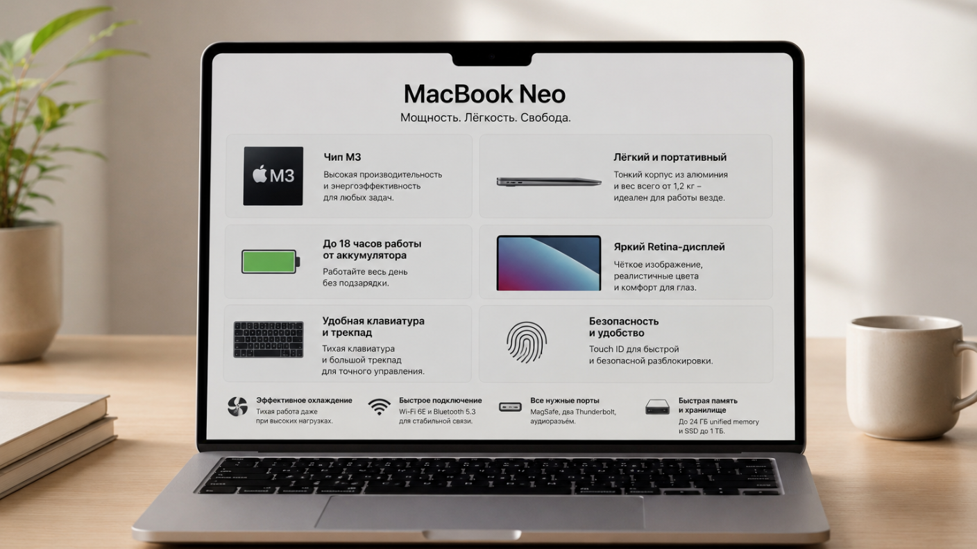 Характеристики MacBook Neo