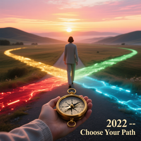 <img src="create-reality-2026-crossroads.jpg" alt="Person at crossroads choosing path to create own reality in 2026 with clarity of values and vision">