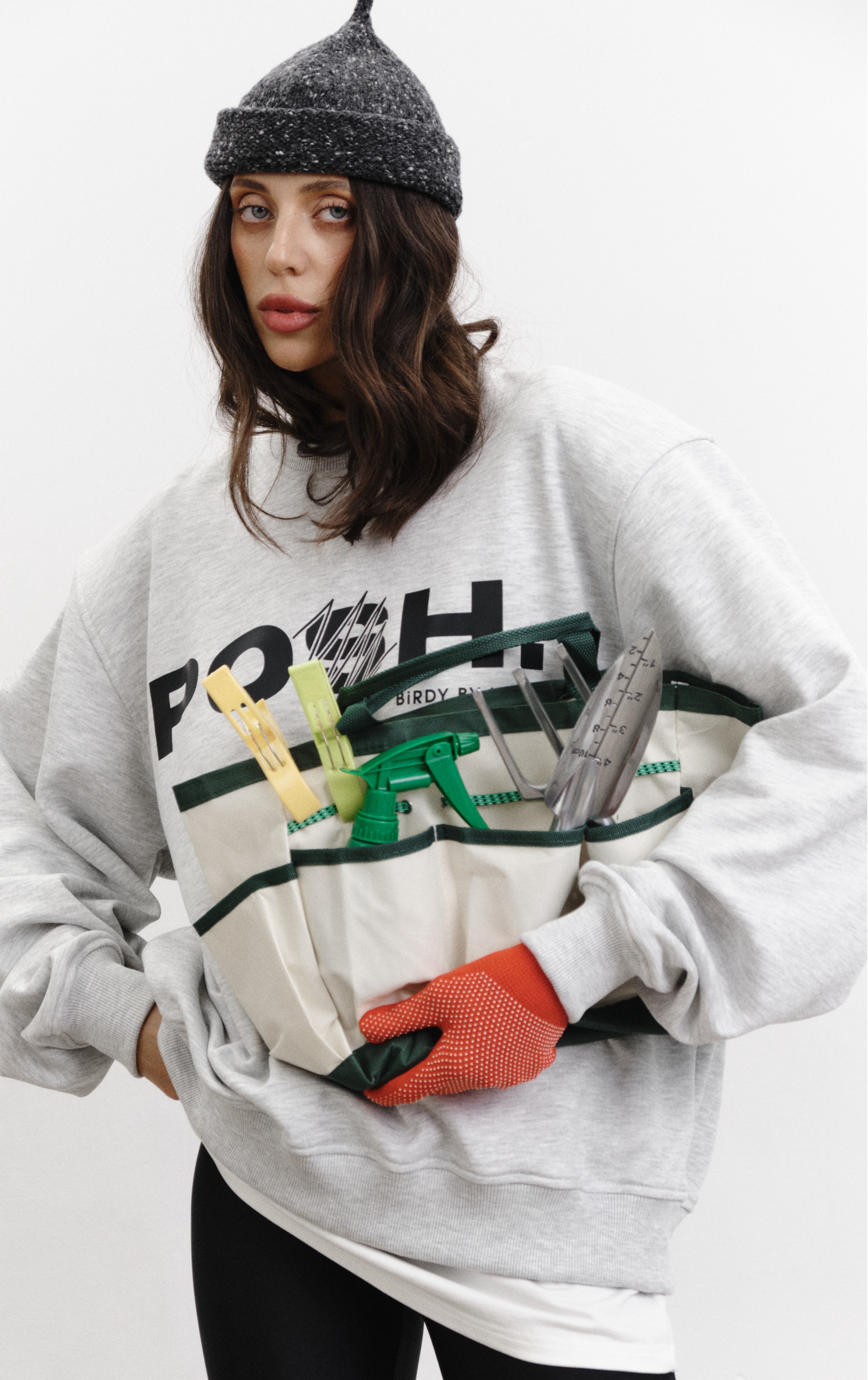 Свитшот POSH | Серый меланж