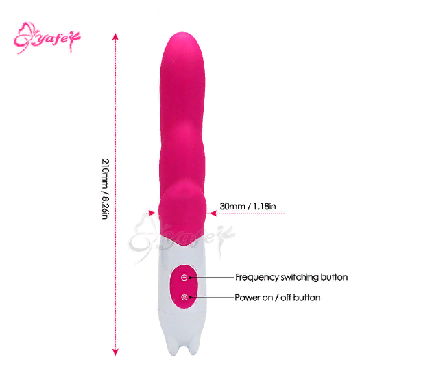 Вибратор-фаллоимитатор  Yafe G-Spot Magic, размеры