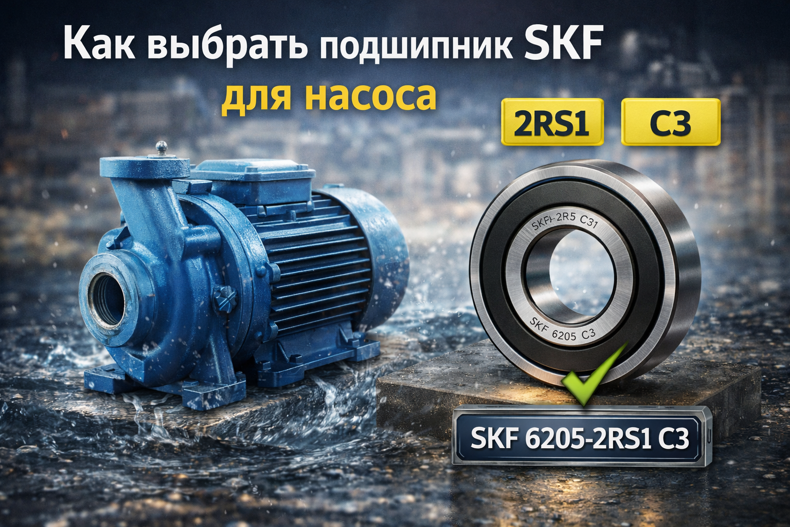 kak-vybrat-podshipnik-skf-dlya-nasosa как выбрать подшипник SKF для насоса 2RS1 и C3 пример подбора