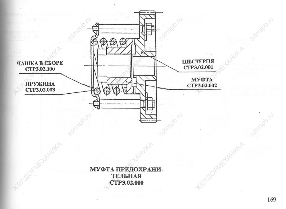 Стр. 169 Чертеж Муфта предохранительная СТР3.02.000