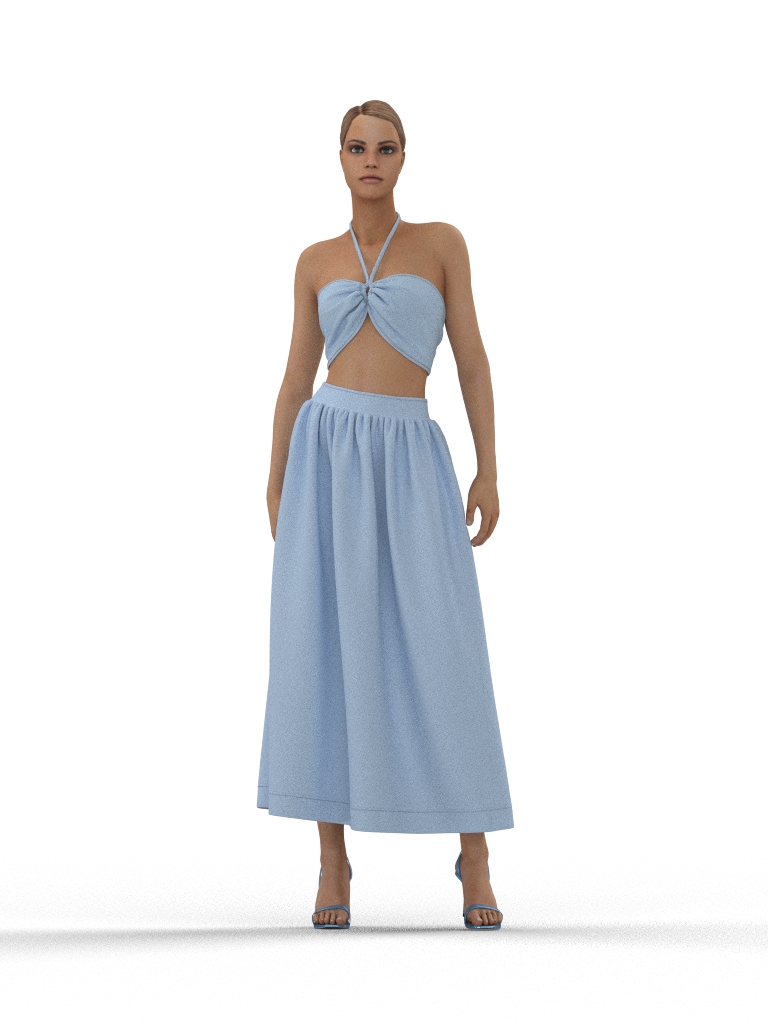 ❀ Малинка. Костюм льняной юбка макси с топом КCB-1015 ❀ Малинка. Костюм льняной юбка макси с топом КCB-1015