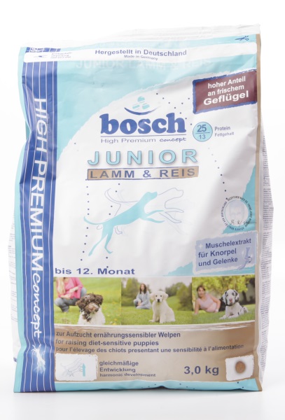 Bosch Junior Lamb & Rice для Щенков Всех Пород Ягненок с Рисом