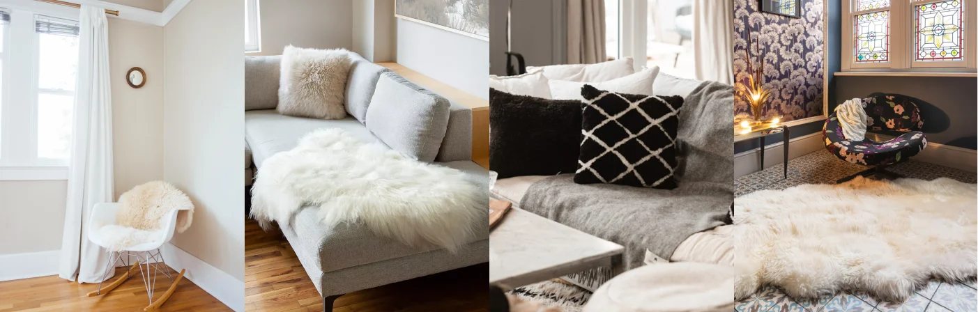 decor sheepskin hides