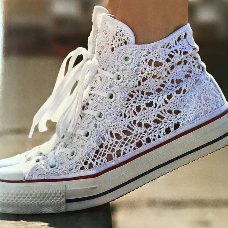 Кружевные кеды конверс. Конверс ажурные. Converse Chuck Taylor 2 кружева. Вязаные кеды конверс.