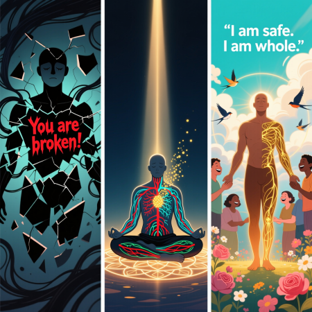 <img src="childhood-trauma-recovery-integration.jpg" alt="Childhood sexual abuse recovery: integrating trauma and rebuilding identity through nervous system healing">