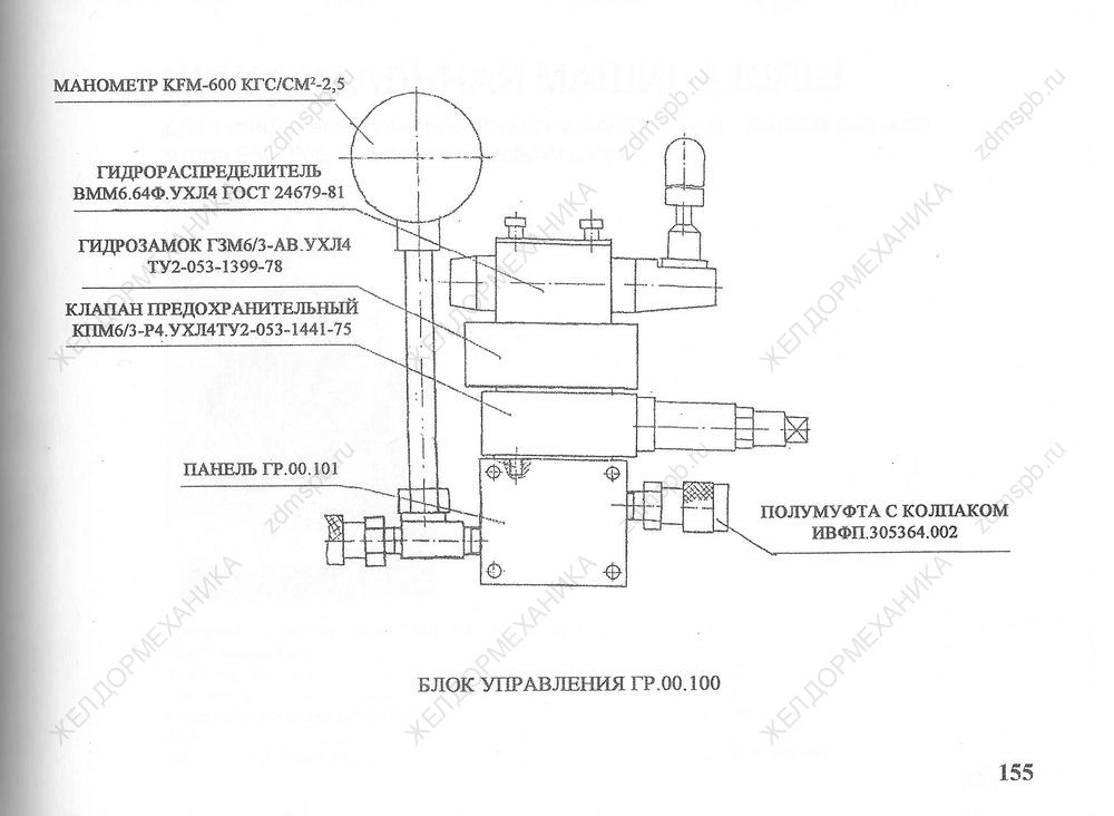 Стр. 155 Чертеж Блок управления ГР.00.100
