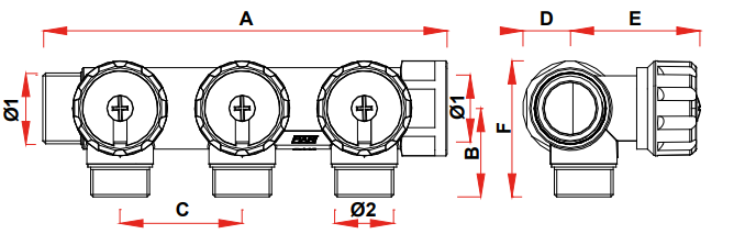 Габариты коллектора FAR FK 3824 3412TP