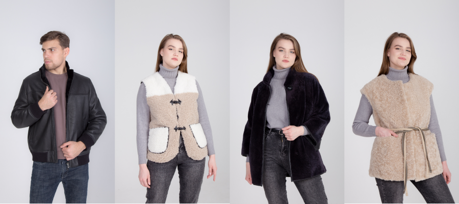 Sheepskin vest for women