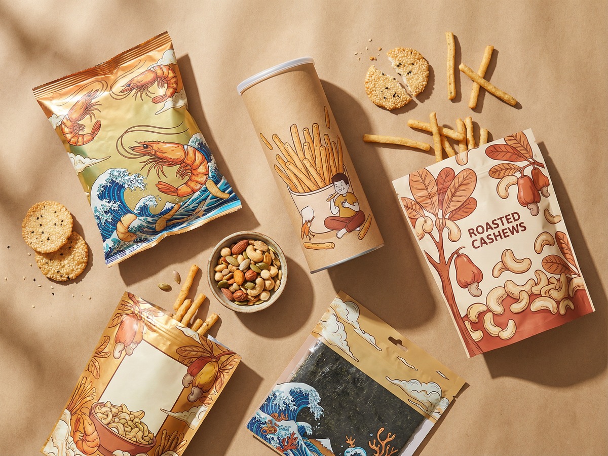 Снеки оптом — хрустящие палочки, крекеры, чипсы, орешки из Азии