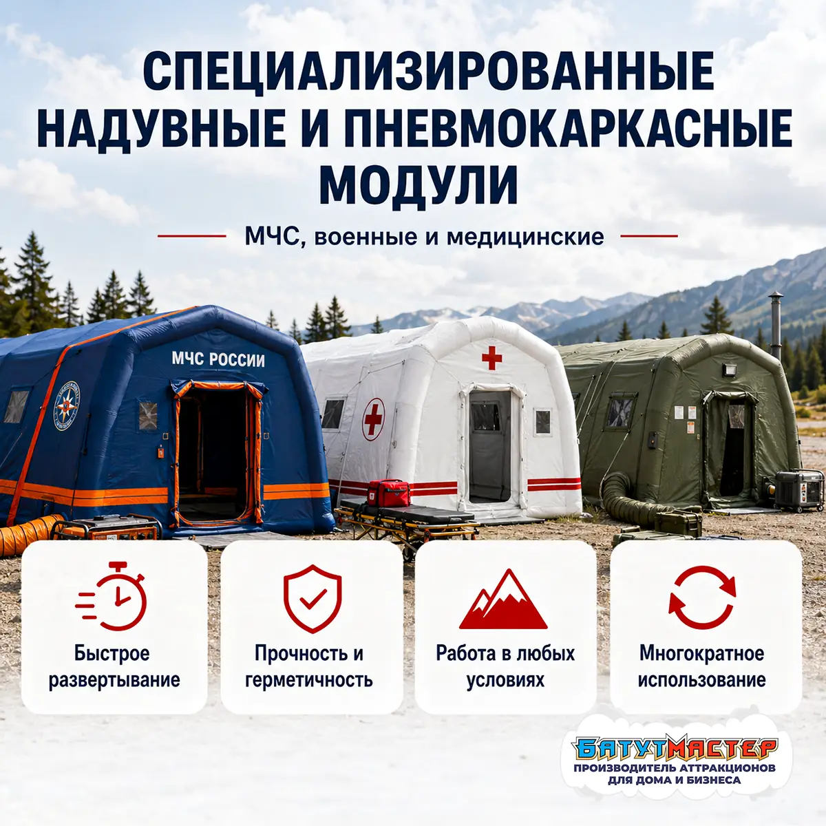 Специализированные надувные и пневмокаркасные модули