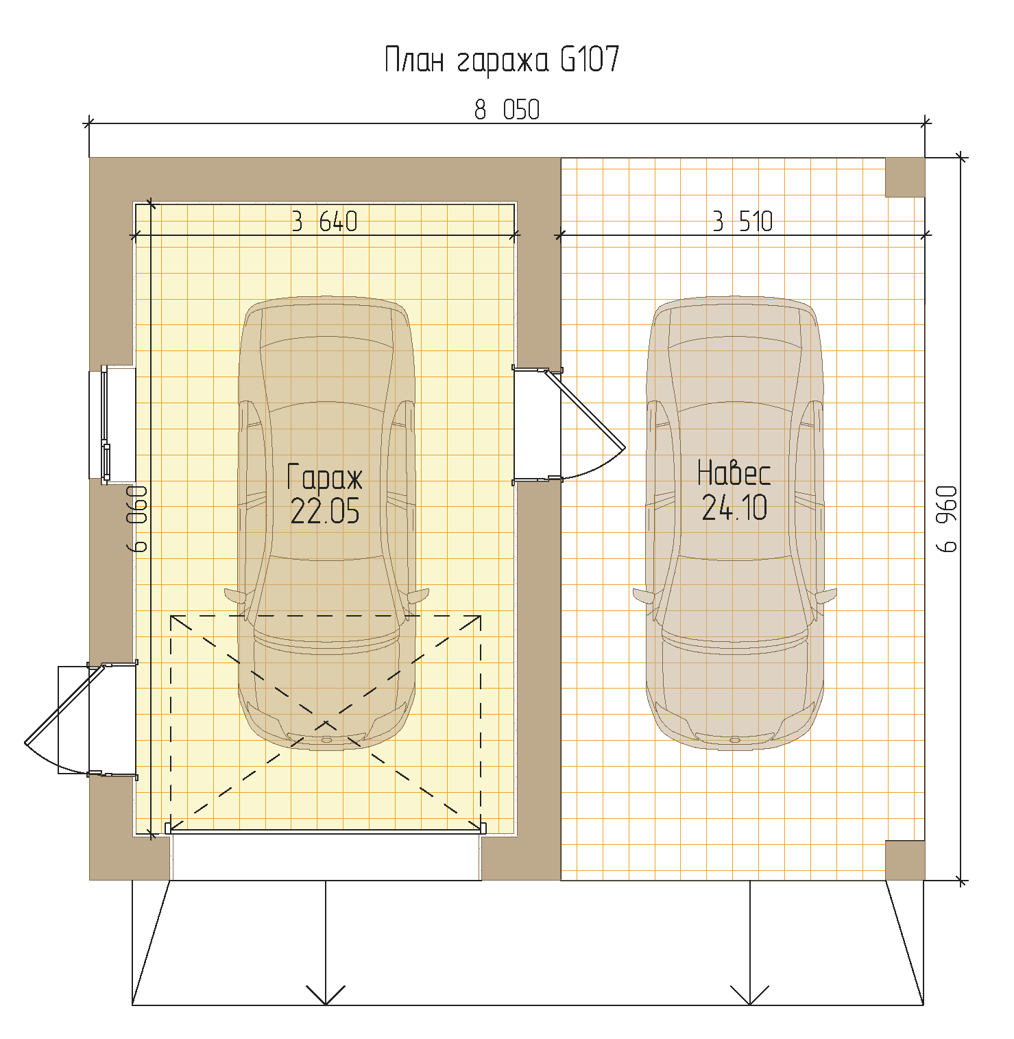 План гаража g107