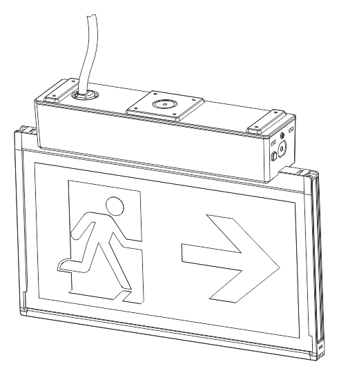 Потолочный световой указатель-трансформер эвакуационных выходов Moncato DP918 – внешний вид