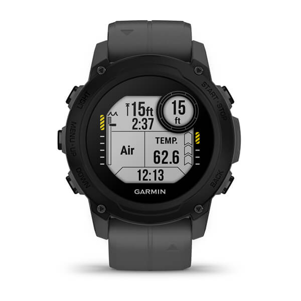 Умные часы Garmin Descent G1 серый, официальный ракурс 4