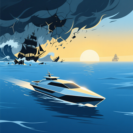 <img src="blue-ocean-strategy-2026.jpg" alt="Conceptual illustration of Blue Ocean Strategy versus Red Ocean competition in business 2026">