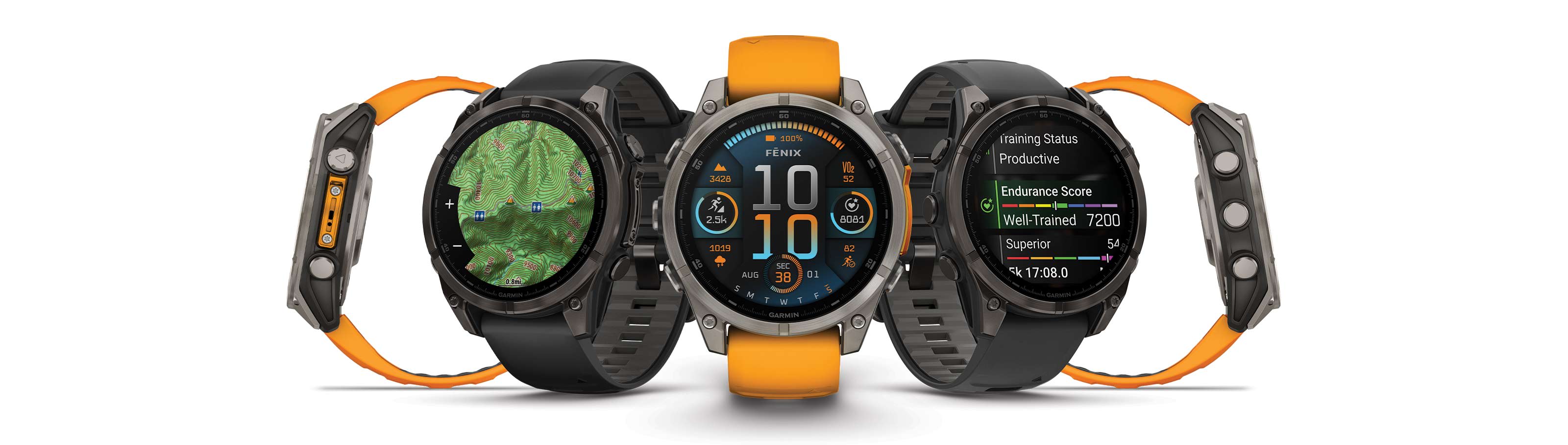 Умные часы Garmin Fenix 8, 47 мм, AMOLED, Slate Gray with black silicone band: официальное изображение