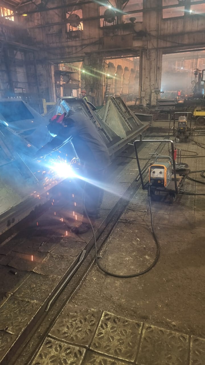 Тест оборудования на линии сборки металлокаркасов