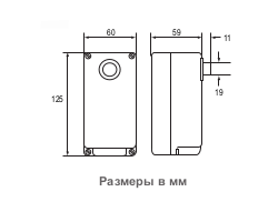 Размеры термостата Johnson Controls A19AQC-9101