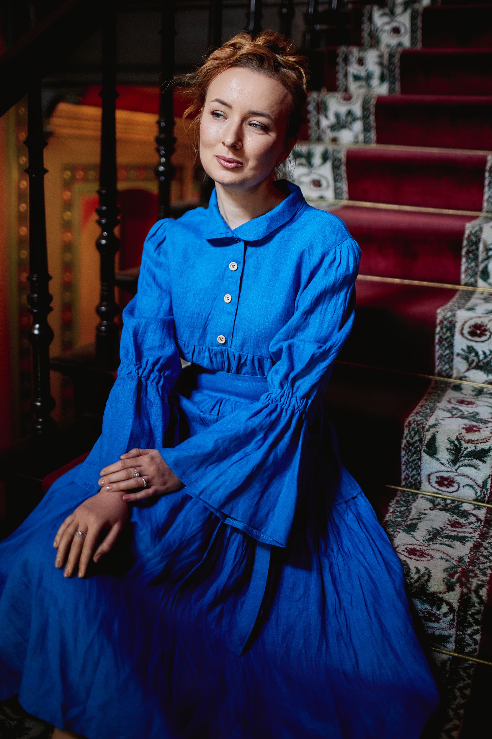 Таисия. Платье льняное миди PL-422575. LinenBy