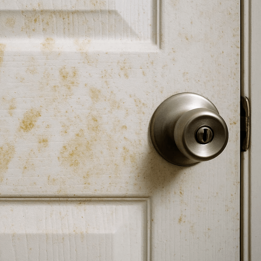 Грязная белая дверь