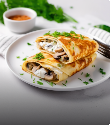 Грибная начинка с луком и сливками