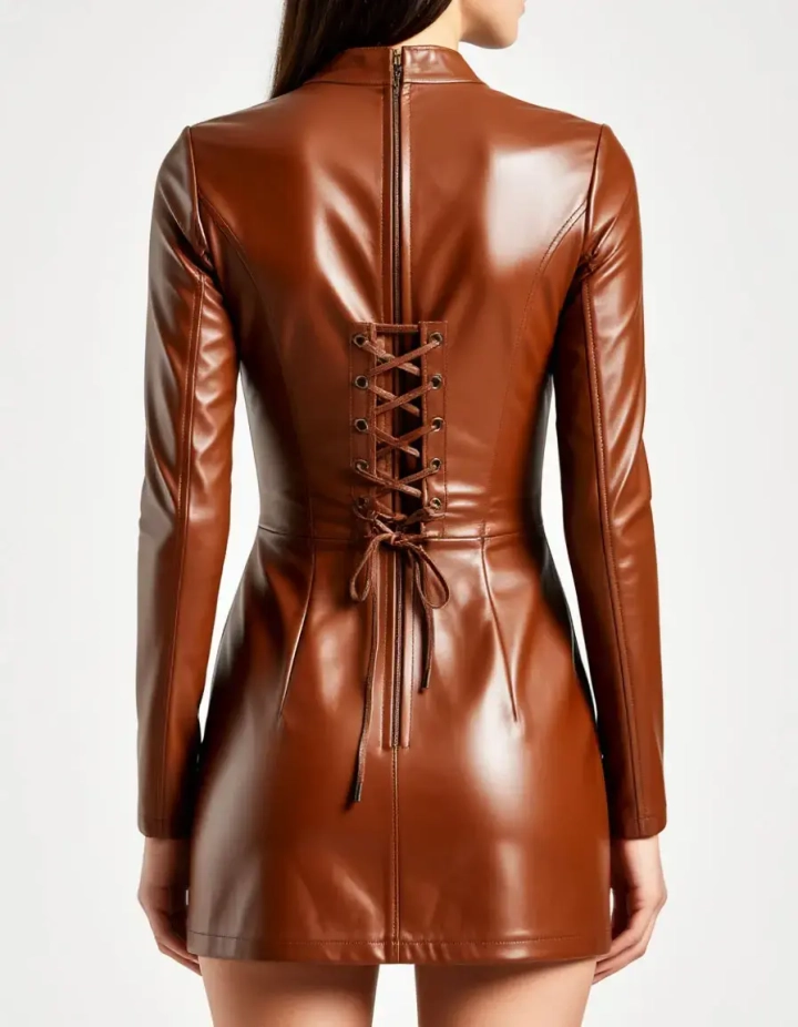 Платье кожаное