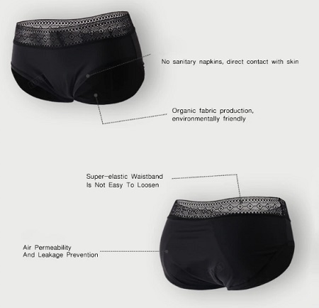 Менструальные трусы Dulcie Slip кружева ромб качество