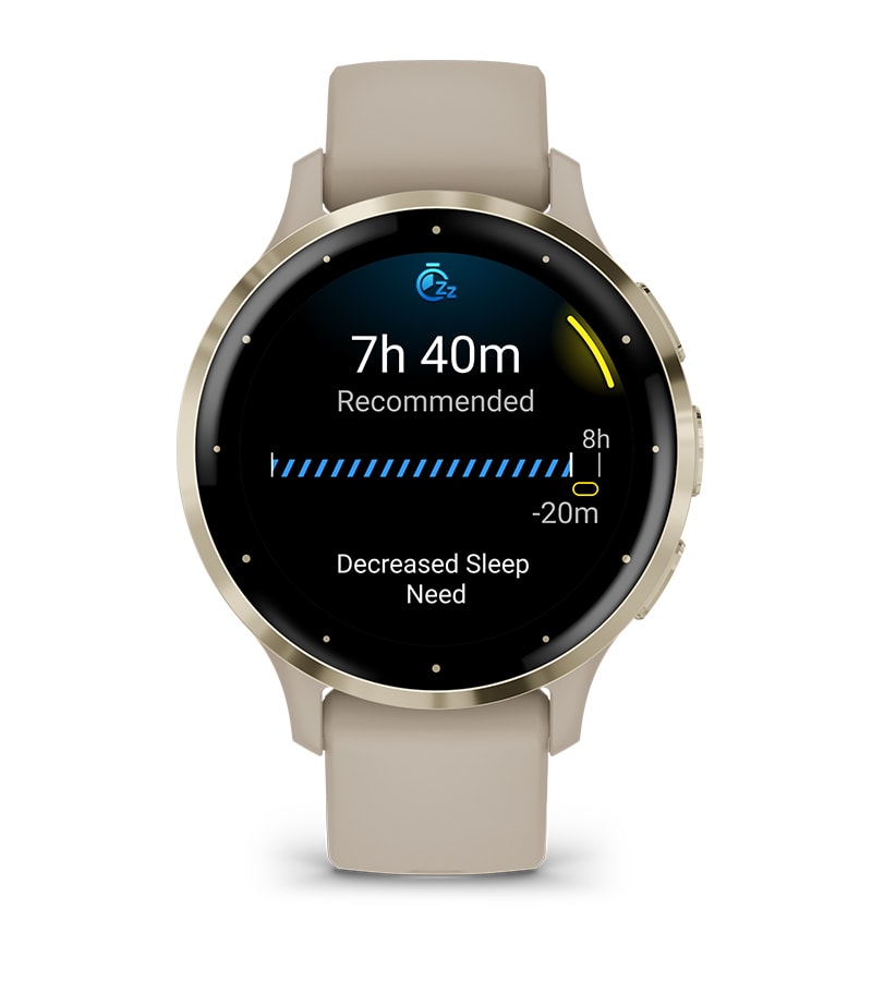 Умные часы Garmin Venu 3S серо-зеленый с серебристым безелем: ПЕРСОНАЛЬНЫЙ ТРЕНЕР ПО СНУ