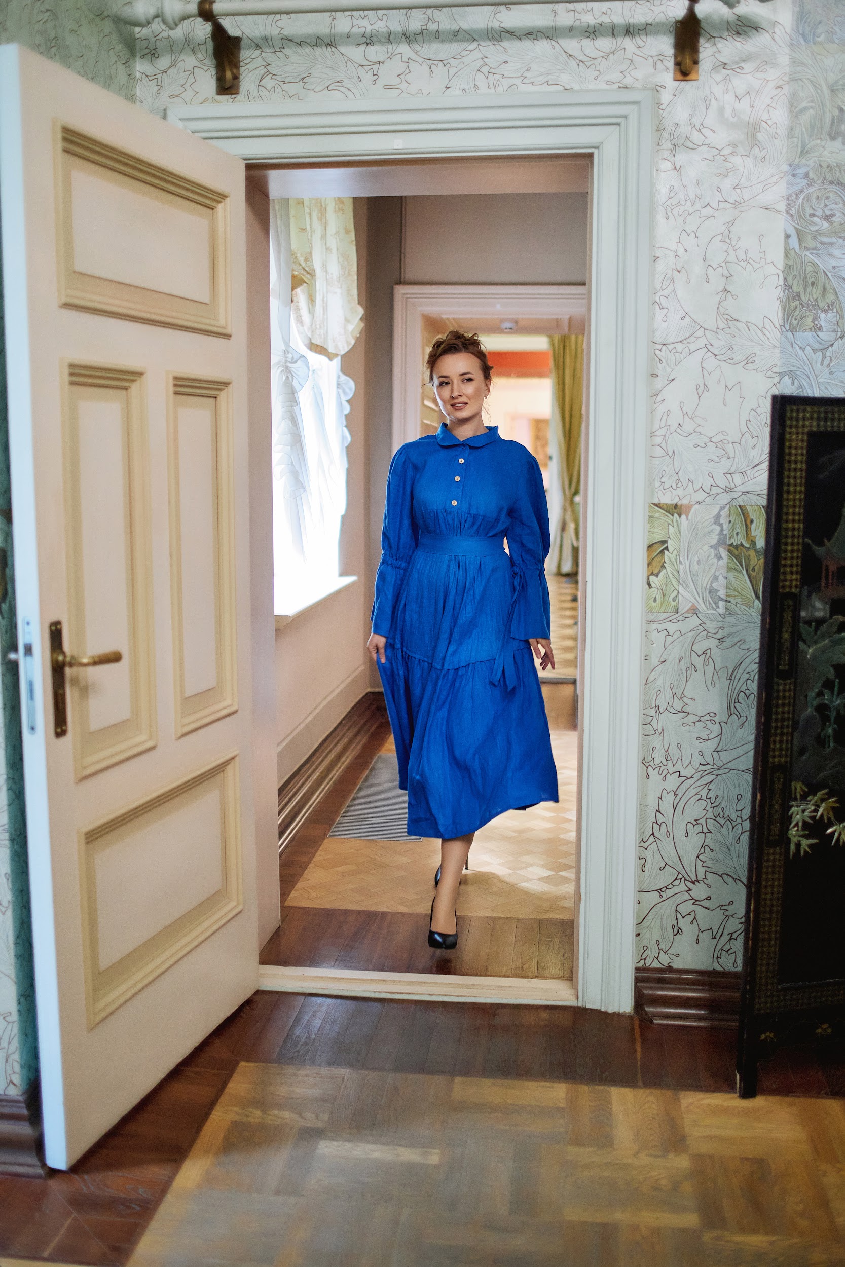 Таисия. Платье льняное миди PL-422575. LinenBy