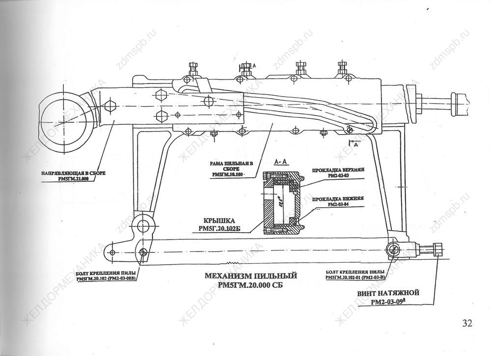 Стр. 32 Чертеж Механизм пильный РМ5ГМ.20.000СБ